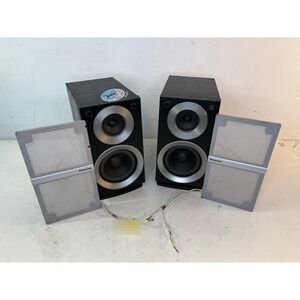 Panasonic SB-PM18 Bookshelf Speakers Black Good Simulated Wood Cabinet 6 Ohm 60W